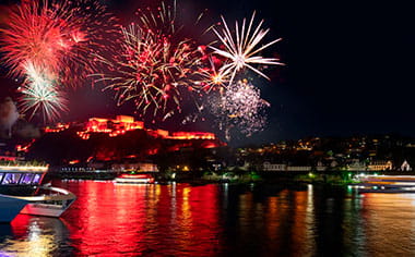 Fireworks over the Rhine Valley, Koblenz